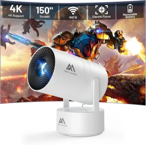 ویدیو پروژکتور شارژی 4k aubor mentech